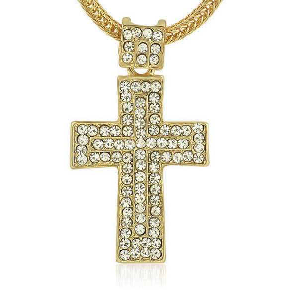 Gold Mega Cross  Chain Small