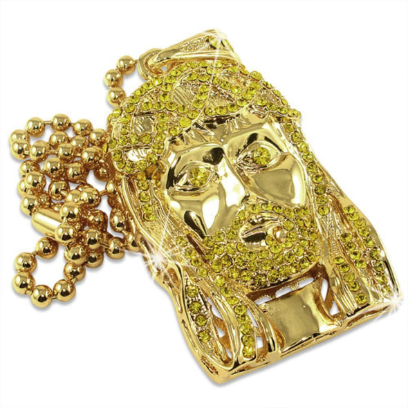 Lemonade Jesus Piece  Rosary Chain