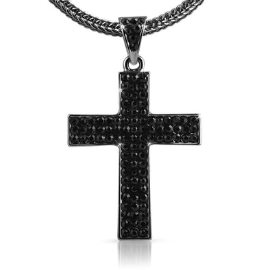 Small Black Cross  Chain