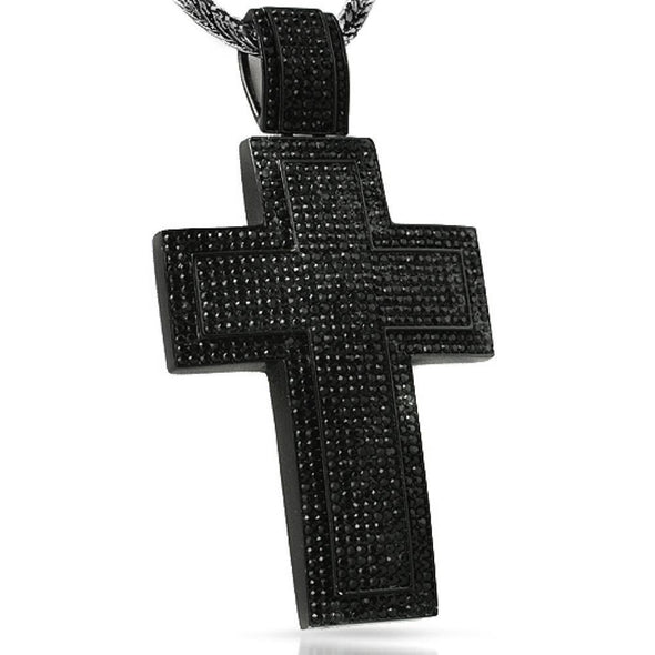 XXL Mega Cross Black on Black Pendant