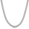 .925 Silver 6MM CZ Bling Bling Cuban Links Chain in Rhodium