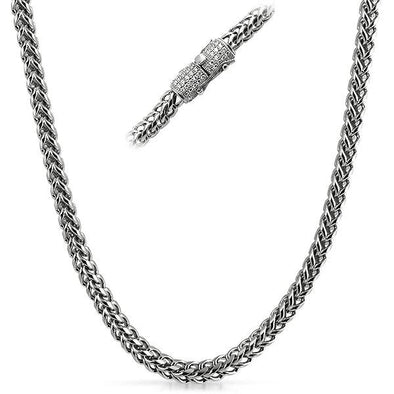 6MM CZ Diamond Clasp Chain Stainless Steel