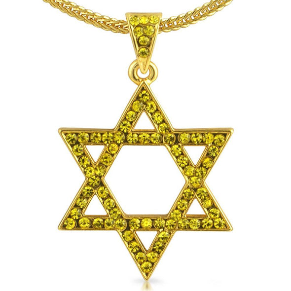 Star of David Jewish Lemonade Pendant  Chain