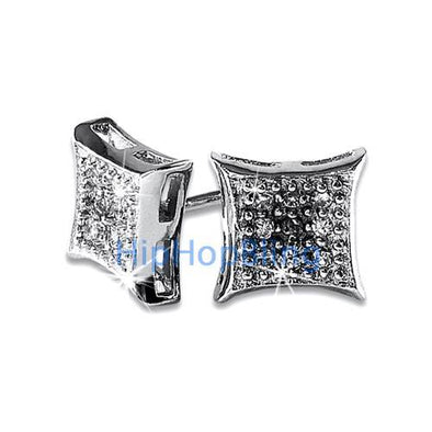 Kite Small CZ Micro Pave Earrings .925 Silver