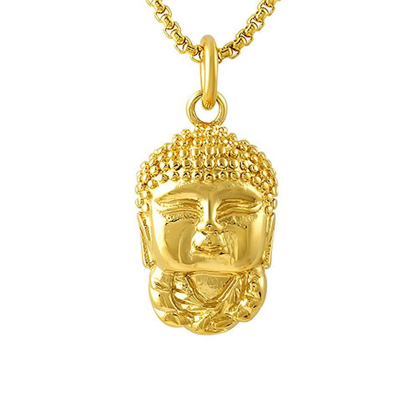 Gold Baby Buddha Pendant Stainless Steel