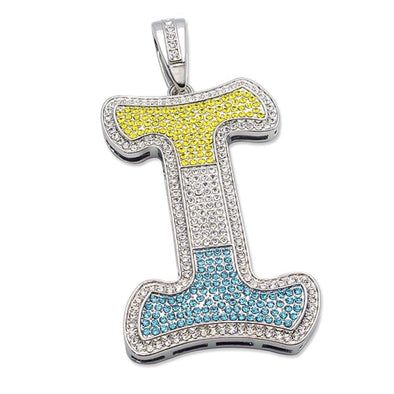 Hip Hop Graffiti Initial 3 Color Pendant