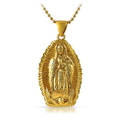 Diamond Cut Guadalupe Gold Mini Pendant