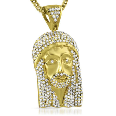 Total Bling Gold Jesus Piece Pendant