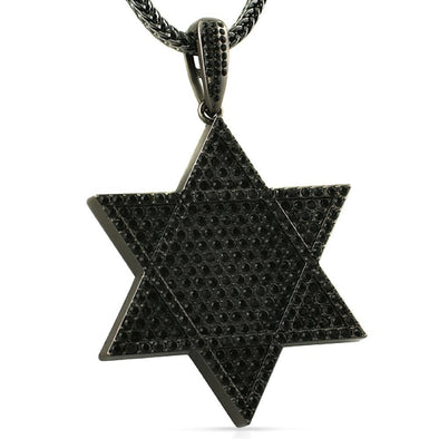 Black 6 Pointed Star Pendant