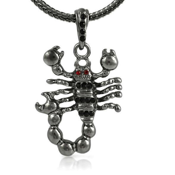 Black Scorpion Pendant  Chain Small